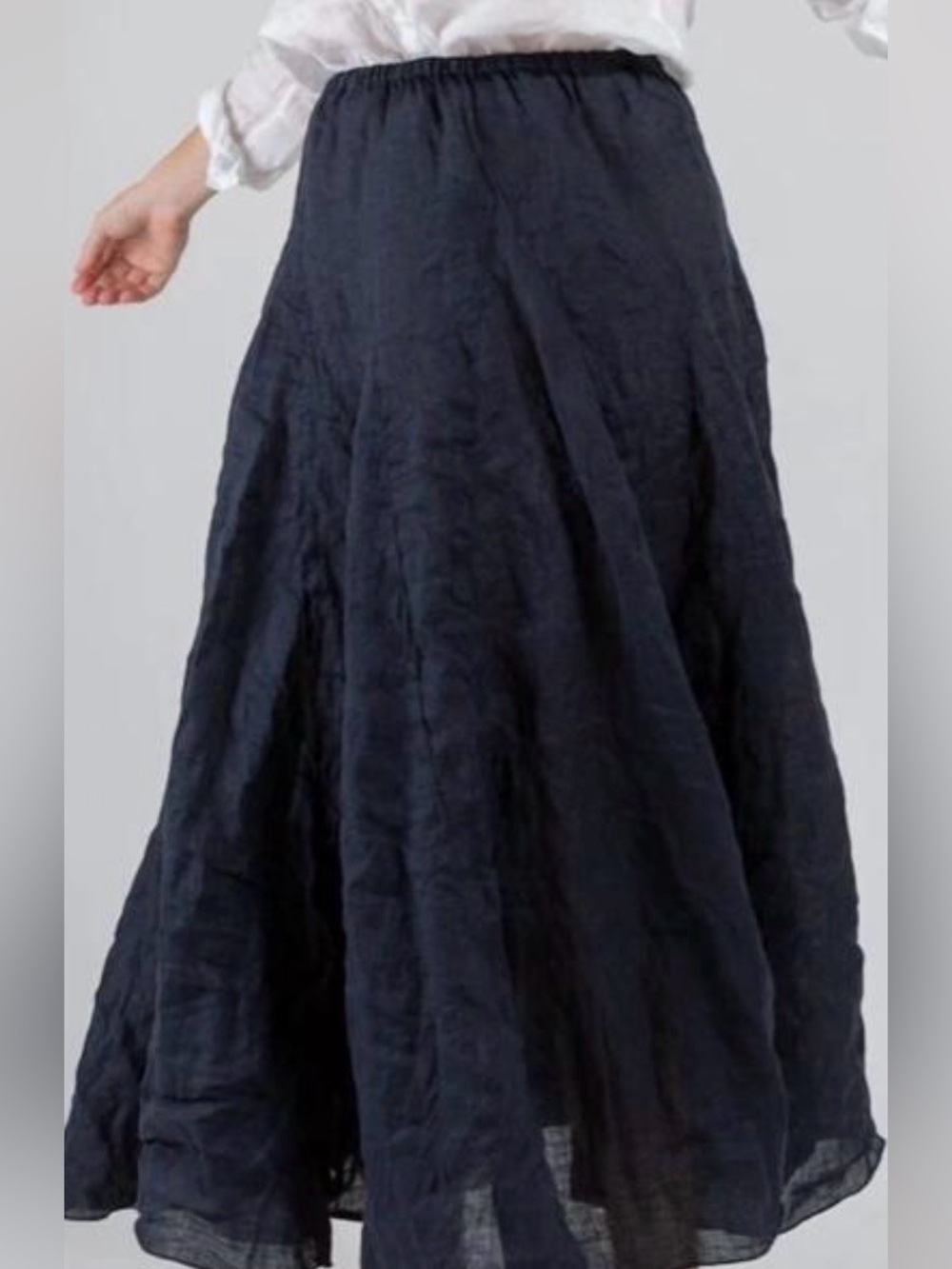 CP Shades Lily Maxi Skirt, Ink Blue, Size Small